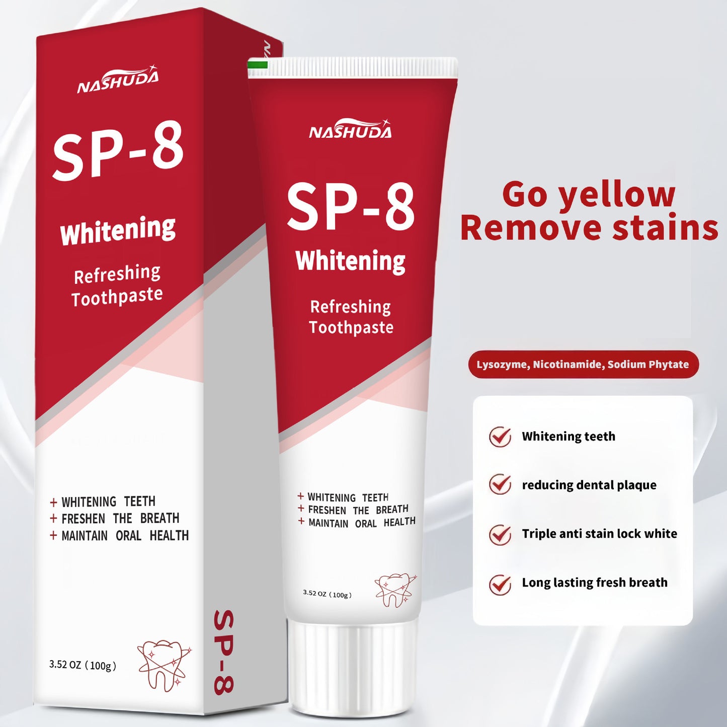 FlossWave Sp-8 Probiotics Stain Removing Toothpaste